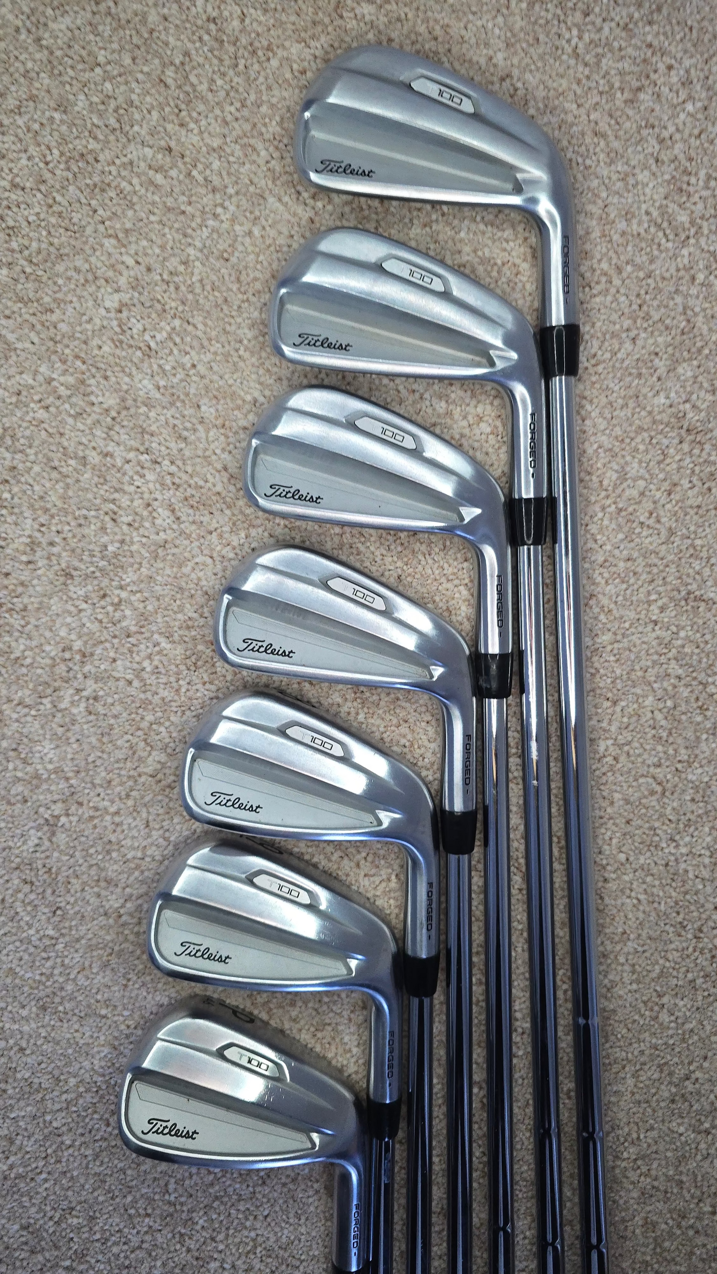 Titleist T100 2021 Irons / 4-PW / Stiff Flex True Temper AMT Tour White S300